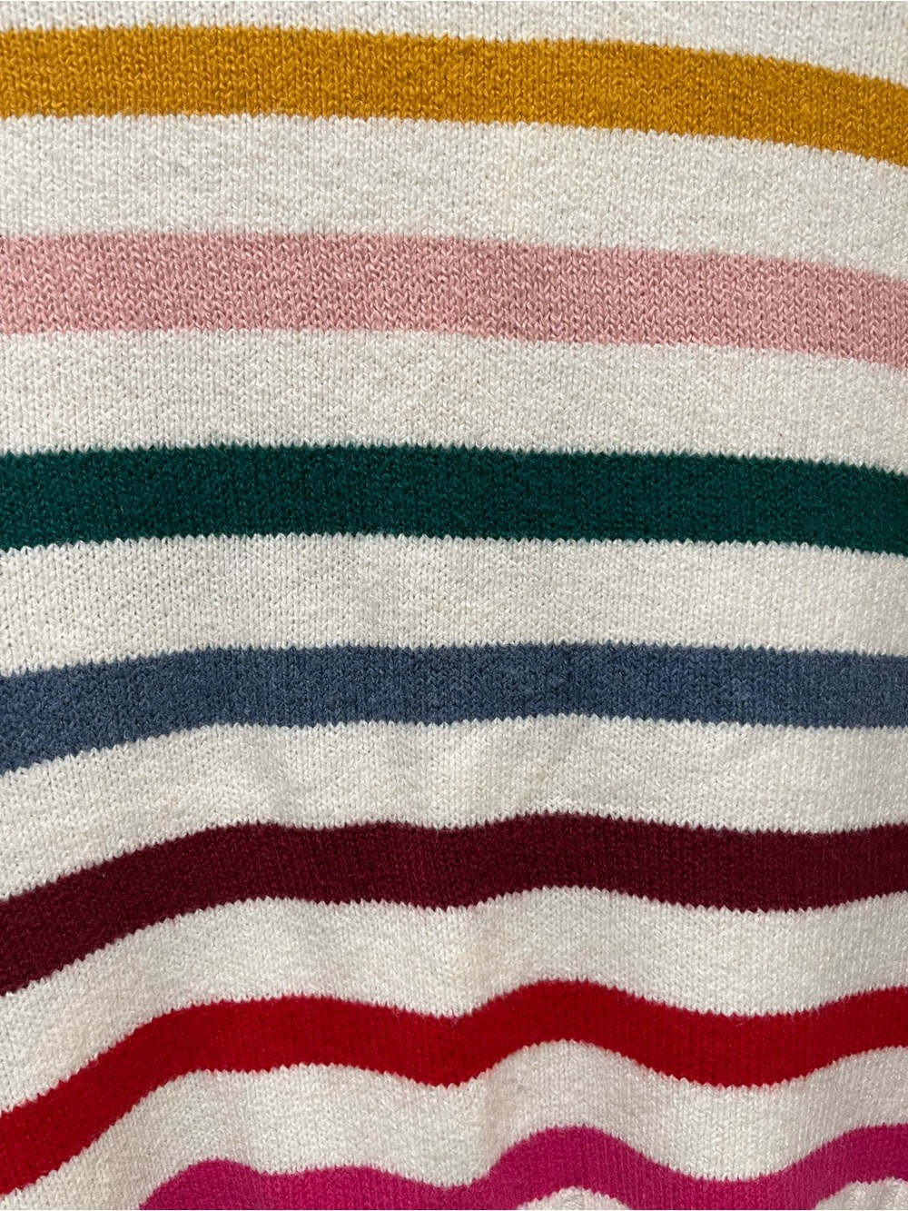 NWT GAP Soft Knit White Multicolor Stripe Ribbed Sweater Size Small - Picture 7 of 12